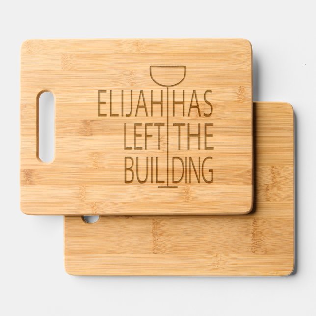 Passover Elijah Engraved Cutting Board (Front & Back)