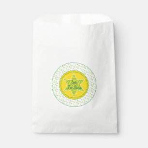 Passover "Green Yellow Star" Goodie Favor Bag