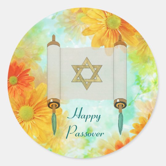 Passover Greetings Classic Round Sticker | Zazzle.com