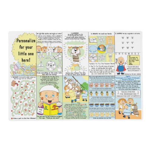 Passover Haggadah Laminated 2_Sided Placemat
