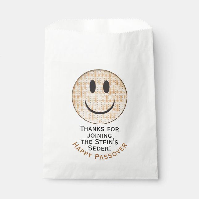 Passover Happy Matzah Goodie Favor Bag (Front)
