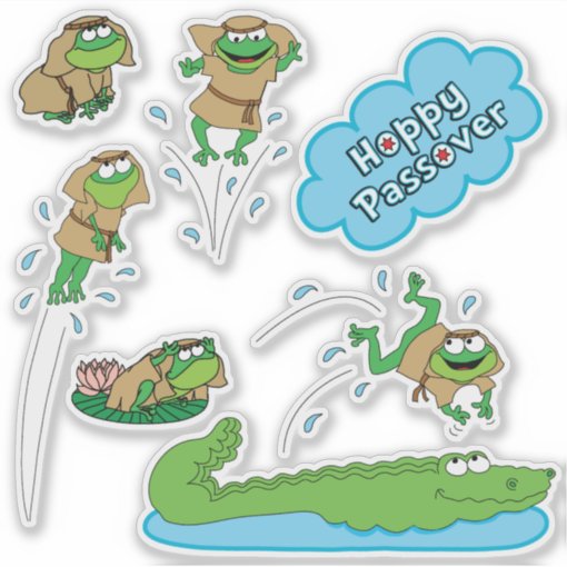 Passover Hoppy Passover Custom Shaped Stickers | Zazzle