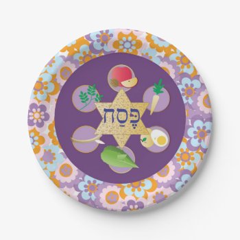 Passover Joy Paper Plates by Jewishgift at Zazzle