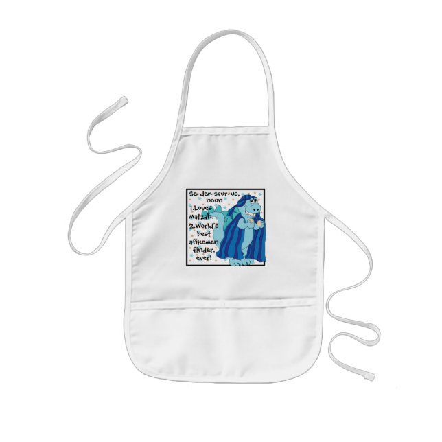 Passover Kids' Apron Sedersaurus Dinosaur (Front)