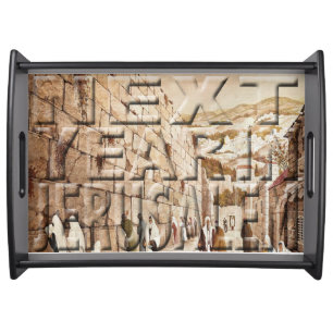 Passover Large Serving Tray Jerusalem