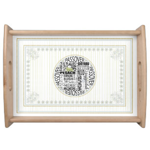 Passover Large Serving Tray "Passover Chatter"