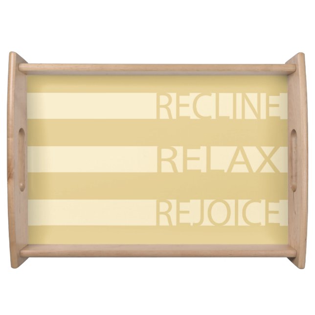 Passover Large Serving Tray Recline Relax Rejoice (Front)