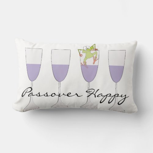 Passover Lumbar Pillow Four Cups of Wine