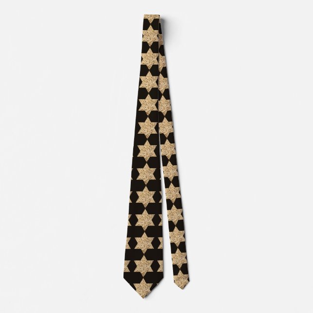 Passover Matzah Bread Star of David Neck Tie (Front)