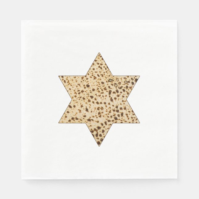 Passover Matzah Bread Star of David Paper Napkins (Front)