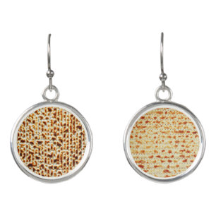 Passover Matzah decor Paper Plates Earrings