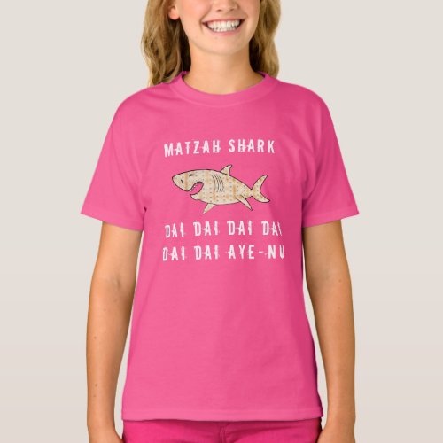 Passover Matzah Shark Girls Basic T_Shirt