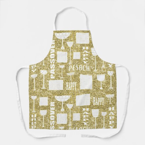 Passover Matzah Wine Gold Apron