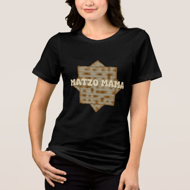 Passover Matzo Mama Matzo Ball Tri-Blend Shirt (Front)