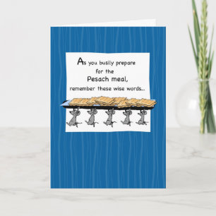 Passover Matzoh Mice, Humorous Card