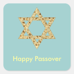 Passover Matzoh Star of David Judaism Square Sticker