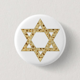 Passover Matzoh Star of David Pinback Button