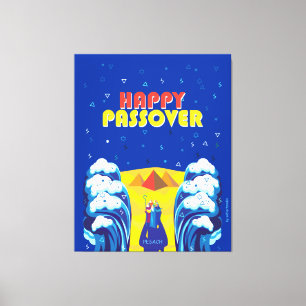 Passover Moses & Israelites' Exodus Pop Art Paint Canvas Print