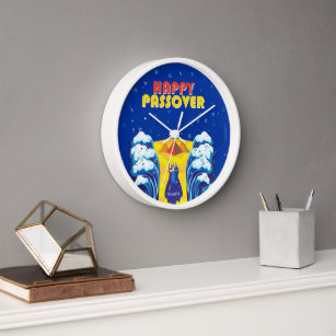 Passover Moses & Israelites' Exodus Pop Art Paint Clock
