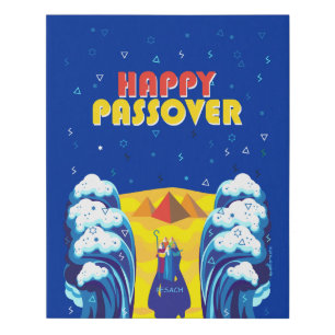 Passover Moses & Israelites' Exodus Pop Art Paint Faux Canvas Print