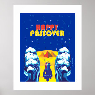 Passover Moses & Israelites' Exodus Pop Art Paint Poster