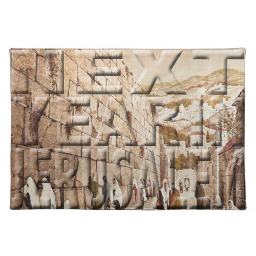 Passover Next Year Jerusalem Cloth Placemat