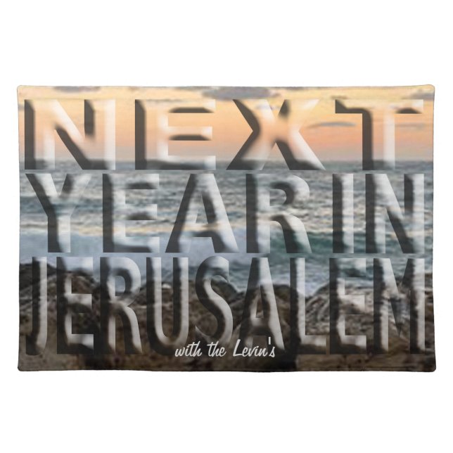 Passover Ocean Scene Cloth Placemat (Front)