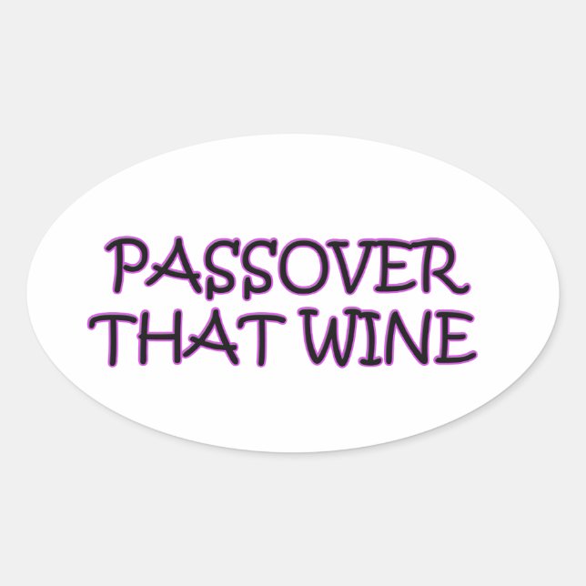 PASSOVER OVAL STICKER (Front)