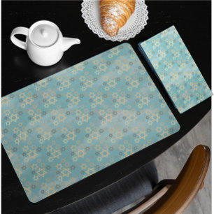 Passover Pale Blue Star of David  Cloth Placemat