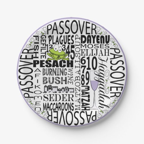 Passover Paper Plate Dayenu and more Pattern