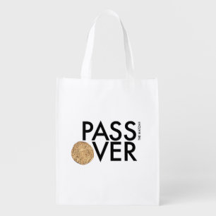 Passover - PASS the matzah OVER - Seder Pesach Grocery Bag