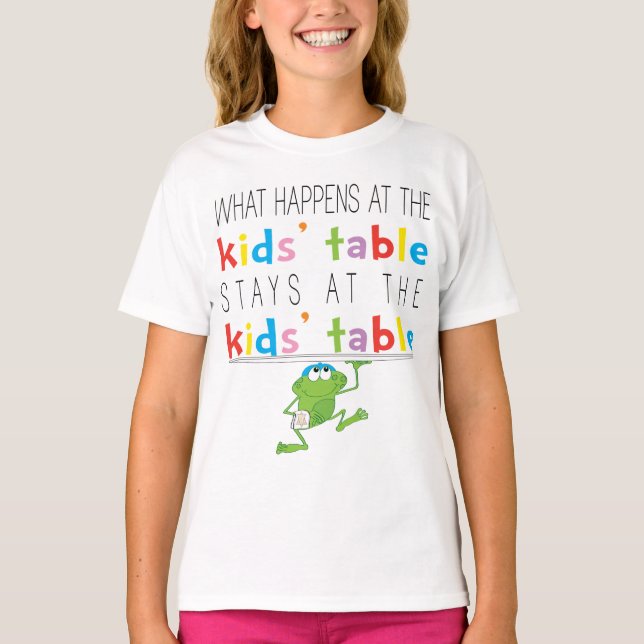 Passover "Passover Kids' Table" Girl's T-Shirt (Front)