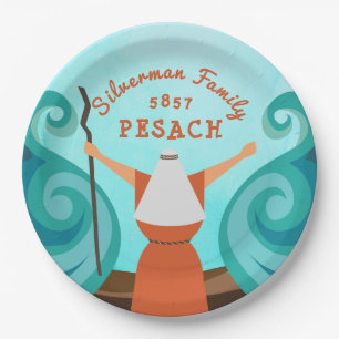 Passover Personalized Family Name and Year Paper Plates
