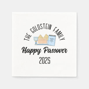 Passover Personalized Family Name  Napkins