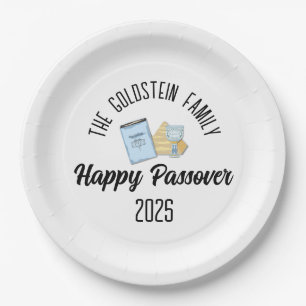 Passover Personalized Family Name  Paper Plates