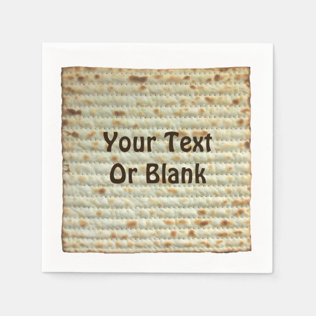 Passover (Pesach) Matzah Paper Napkins (Front)