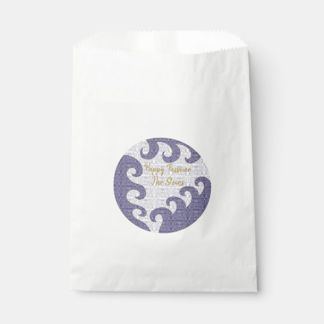 Passover "Pesach Paisley" Goodie Favor Bag (Front)