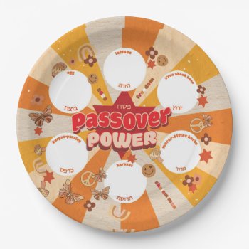 Passover Power-retro Paper Plates by Jewishgift at Zazzle