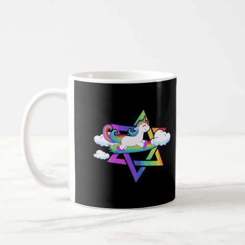 Passover Rainbow Star Of David Jewnicorn Coffee Mug