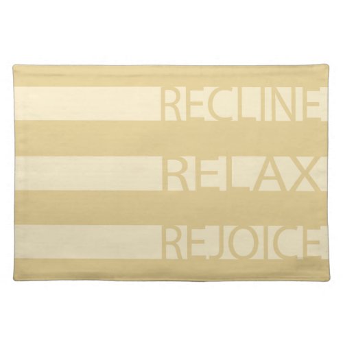 Passover Recline Relax Rejoice Cloth Placemat