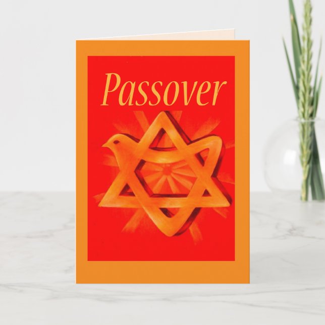 Passover Red-Gold Card (Front)