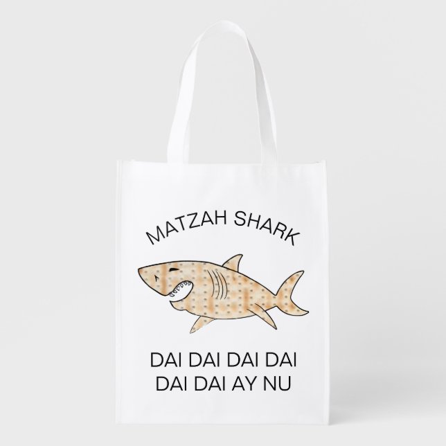 Passover Reusable Bag "MATZAH SHARK" (Front)