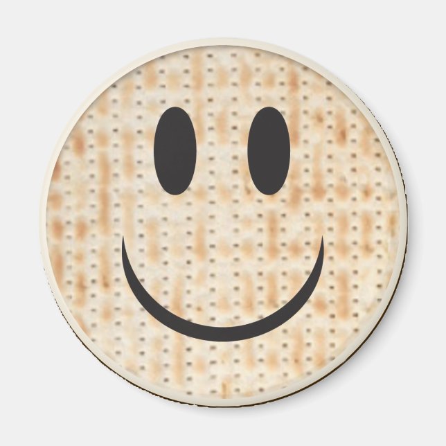 Passover Round Magnet Passover Happy Matzah (Front)