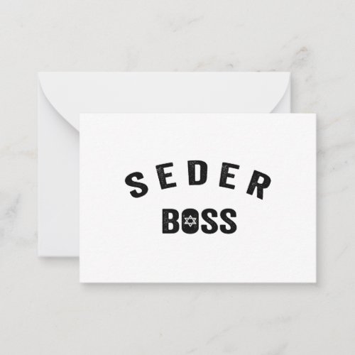 Passover Seder Boss My Rules Jewish Funny Gift  Note Card