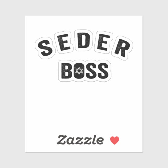 Passover Seder Boss My Rules Jewish Funny Gift  Sticker (Sheet)