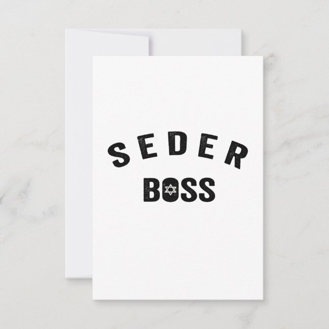 Passover Seder Boss My Rules Jewish Funny Gift  Thank You Card (Front)