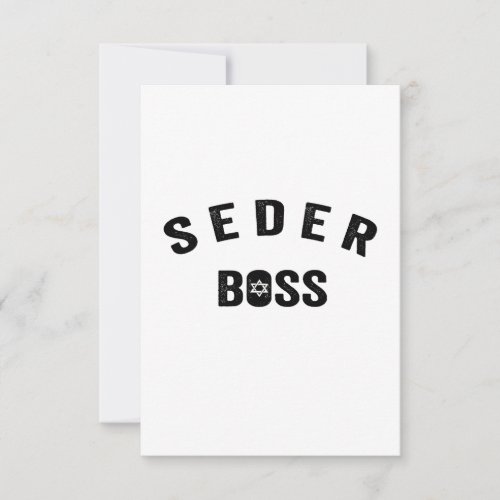 Passover Seder Boss My Rules Jewish Funny Gift  Thank You Card