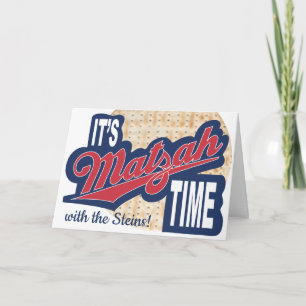 Passover Seder Greeting Card "It's MATZAH Time"