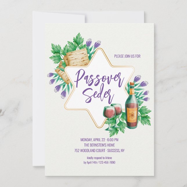 Passover Seder Invitation (Front)