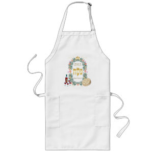 Passover Seder Kosher Matzah Pesach Zazzle Long Apron